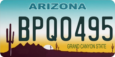 AZ license plate BPQ0495