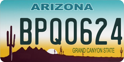 AZ license plate BPQ0624