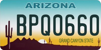 AZ license plate BPQ0660