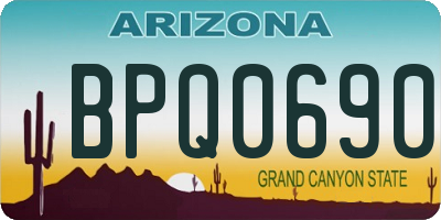 AZ license plate BPQ0690