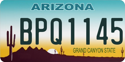 AZ license plate BPQ1145
