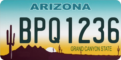 AZ license plate BPQ1236