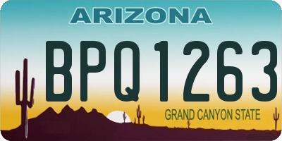 AZ license plate BPQ1263