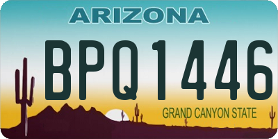 AZ license plate BPQ1446