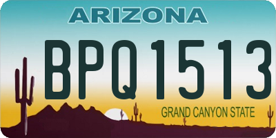 AZ license plate BPQ1513