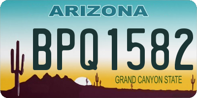 AZ license plate BPQ1582