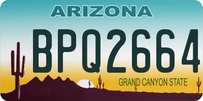 AZ license plate BPQ2664