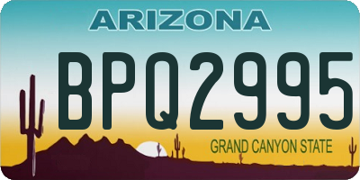 AZ license plate BPQ2995