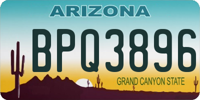 AZ license plate BPQ3896