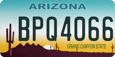 AZ license plate BPQ4066