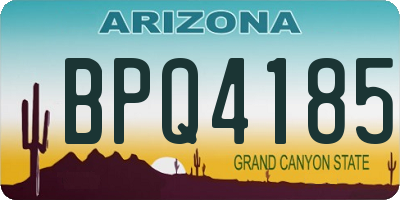 AZ license plate BPQ4185