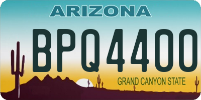 AZ license plate BPQ4400