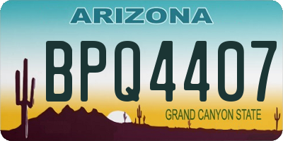 AZ license plate BPQ4407