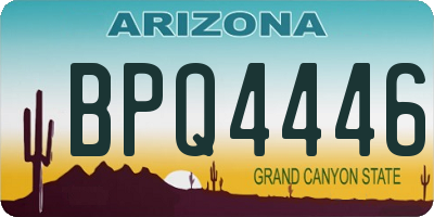 AZ license plate BPQ4446