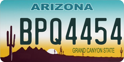 AZ license plate BPQ4454