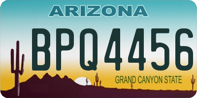AZ license plate BPQ4456
