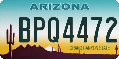 AZ license plate BPQ4472
