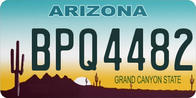 AZ license plate BPQ4482