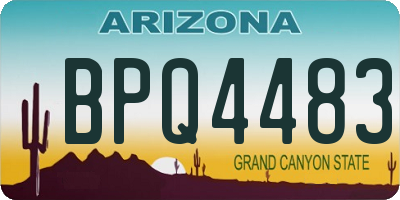 AZ license plate BPQ4483