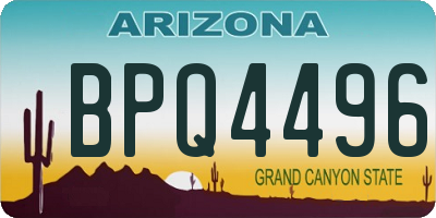 AZ license plate BPQ4496