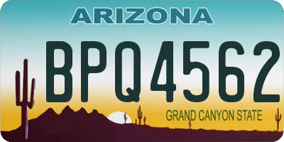 AZ license plate BPQ4562
