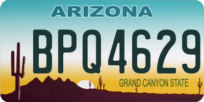 AZ license plate BPQ4629