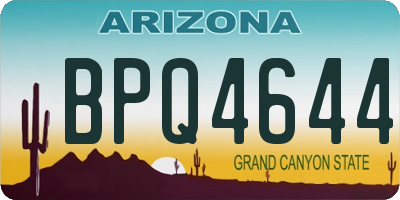 AZ license plate BPQ4644