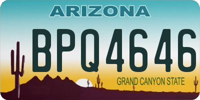 AZ license plate BPQ4646