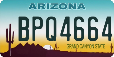 AZ license plate BPQ4664