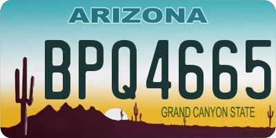 AZ license plate BPQ4665