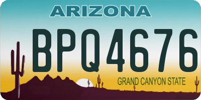 AZ license plate BPQ4676