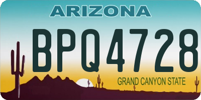 AZ license plate BPQ4728