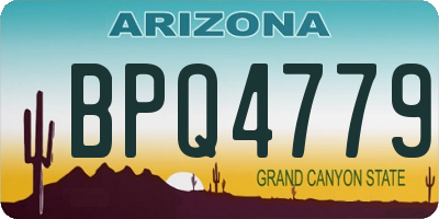 AZ license plate BPQ4779