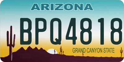 AZ license plate BPQ4818