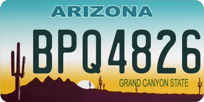 AZ license plate BPQ4826