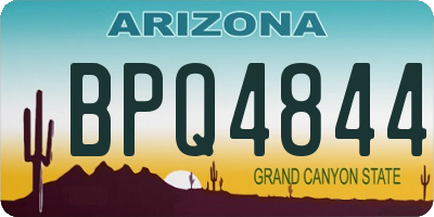 AZ license plate BPQ4844