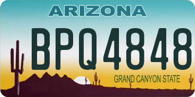 AZ license plate BPQ4848