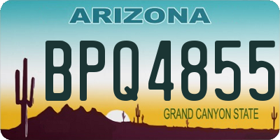 AZ license plate BPQ4855