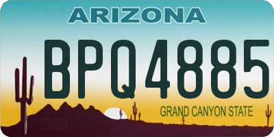 AZ license plate BPQ4885