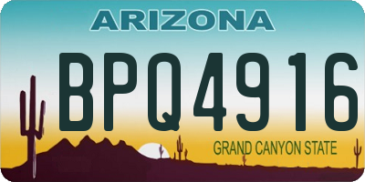 AZ license plate BPQ4916