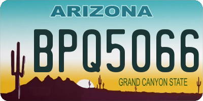 AZ license plate BPQ5066