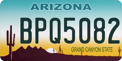 AZ license plate BPQ5082