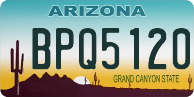 AZ license plate BPQ5120