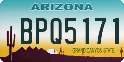 AZ license plate BPQ5171