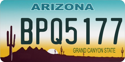 AZ license plate BPQ5177