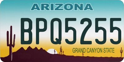 AZ license plate BPQ5255
