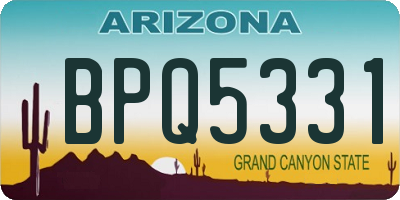 AZ license plate BPQ5331