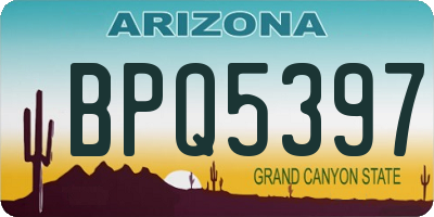 AZ license plate BPQ5397