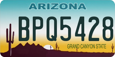 AZ license plate BPQ5428