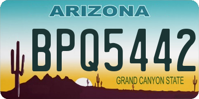 AZ license plate BPQ5442